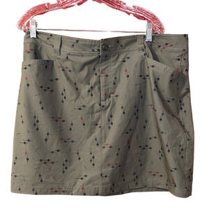 Eddie Bauer Skort Womens 16 Green Pickleball Active Golf Hiking Skirt/Shorts EUC